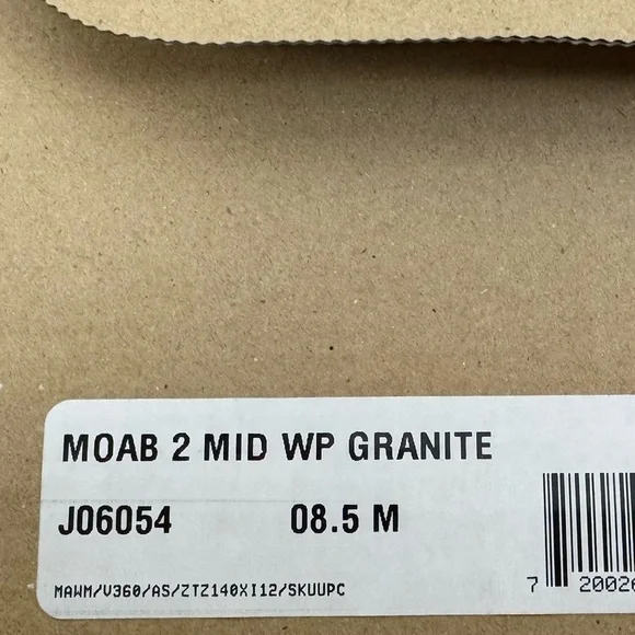 Merrell Womens Moab 2 II Mid Hiking Boot Grey Granite Waterproof Outdoor Shoe - Picture 8 of 9